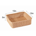 Medium Classroom Storage Basket – Woven Shelf Organizer Bin (15" x 13" x 5") - 4 Pack