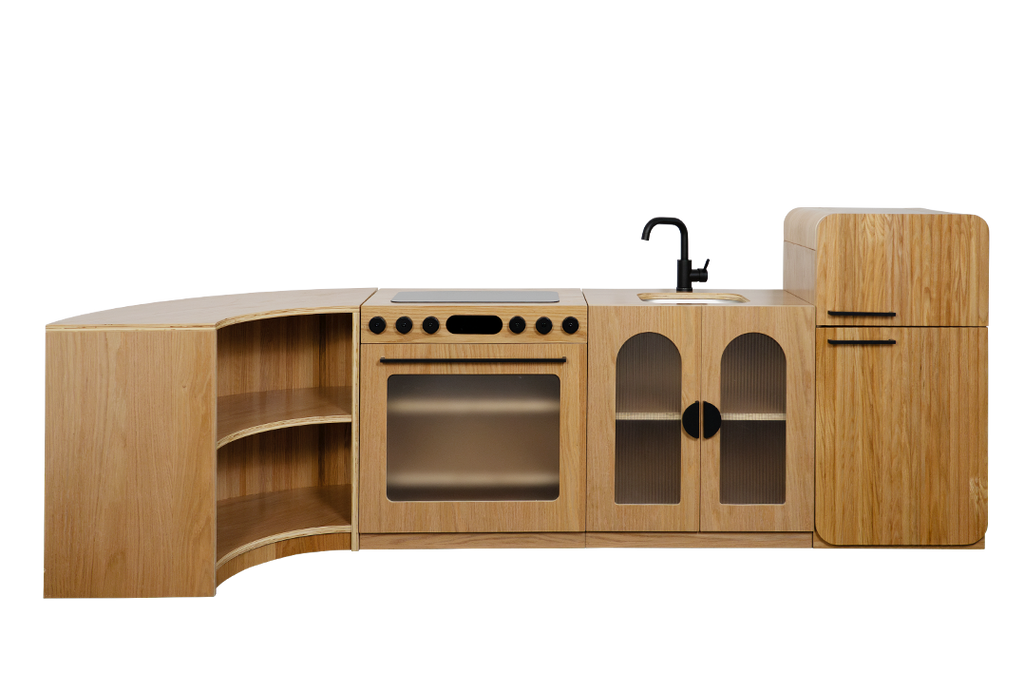 Oak Fluted Home Corner & Storage