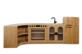 Oak Fluted Home Corner & Storage