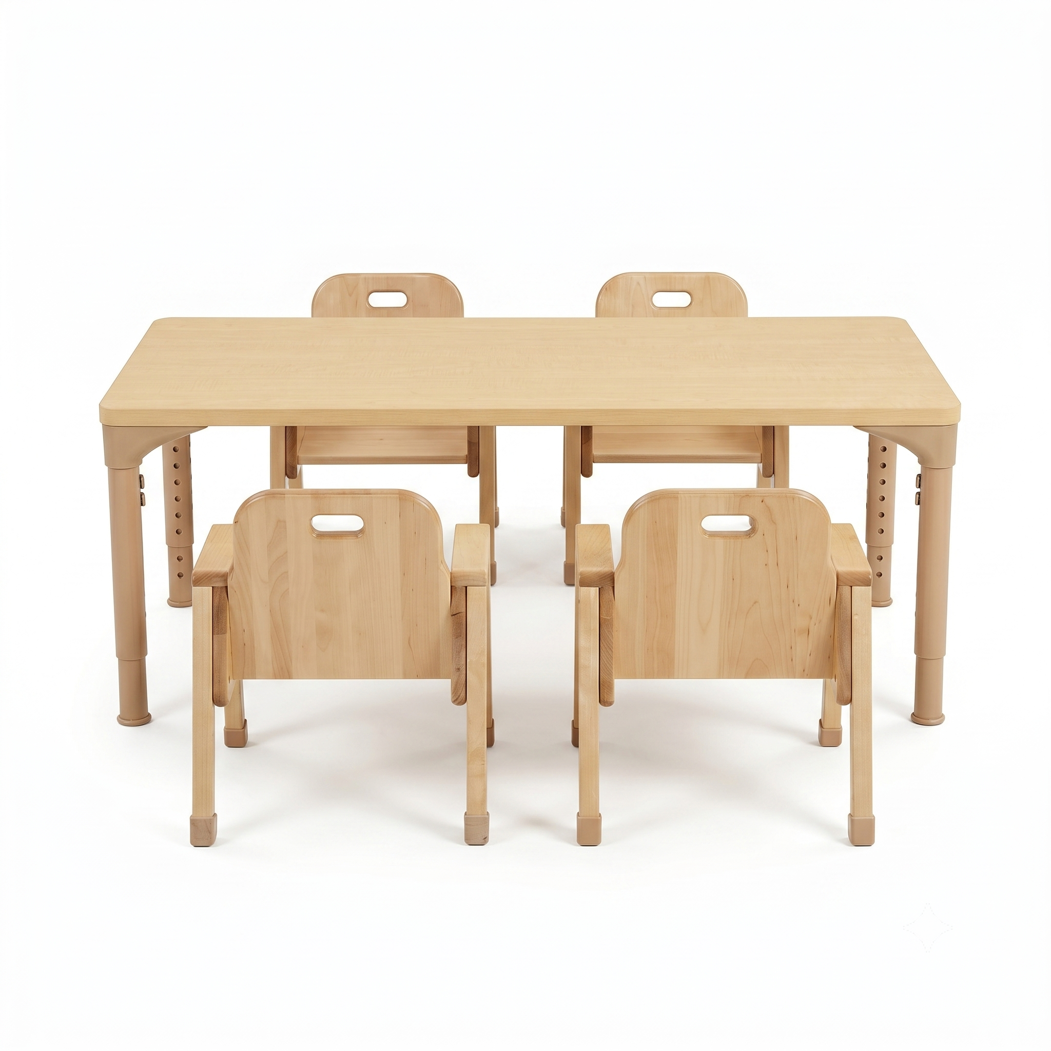 Rectangular Adjustable Kids Classroom Table – 48"×24", 13" to 17" Height