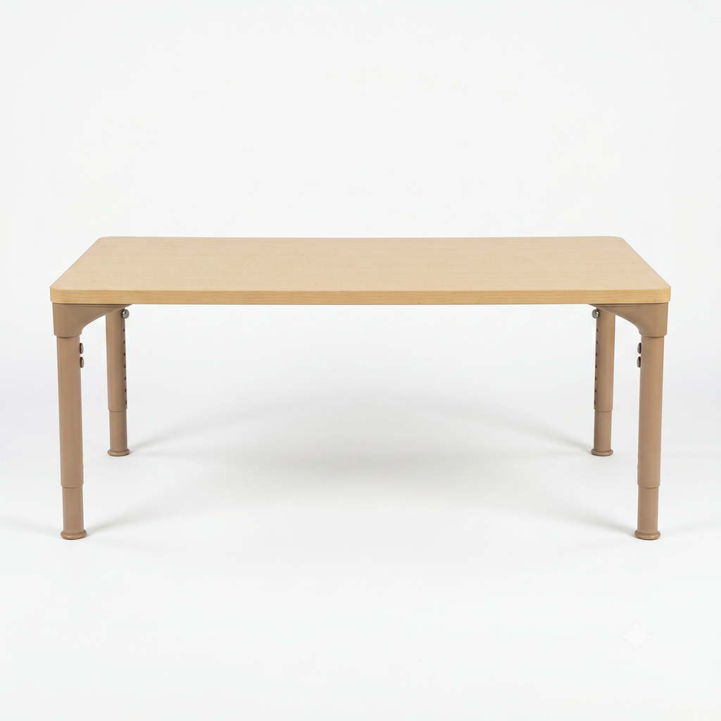 Rectangular Adjustable Kids Classroom Table – 48"×24", 13" to 17" Height