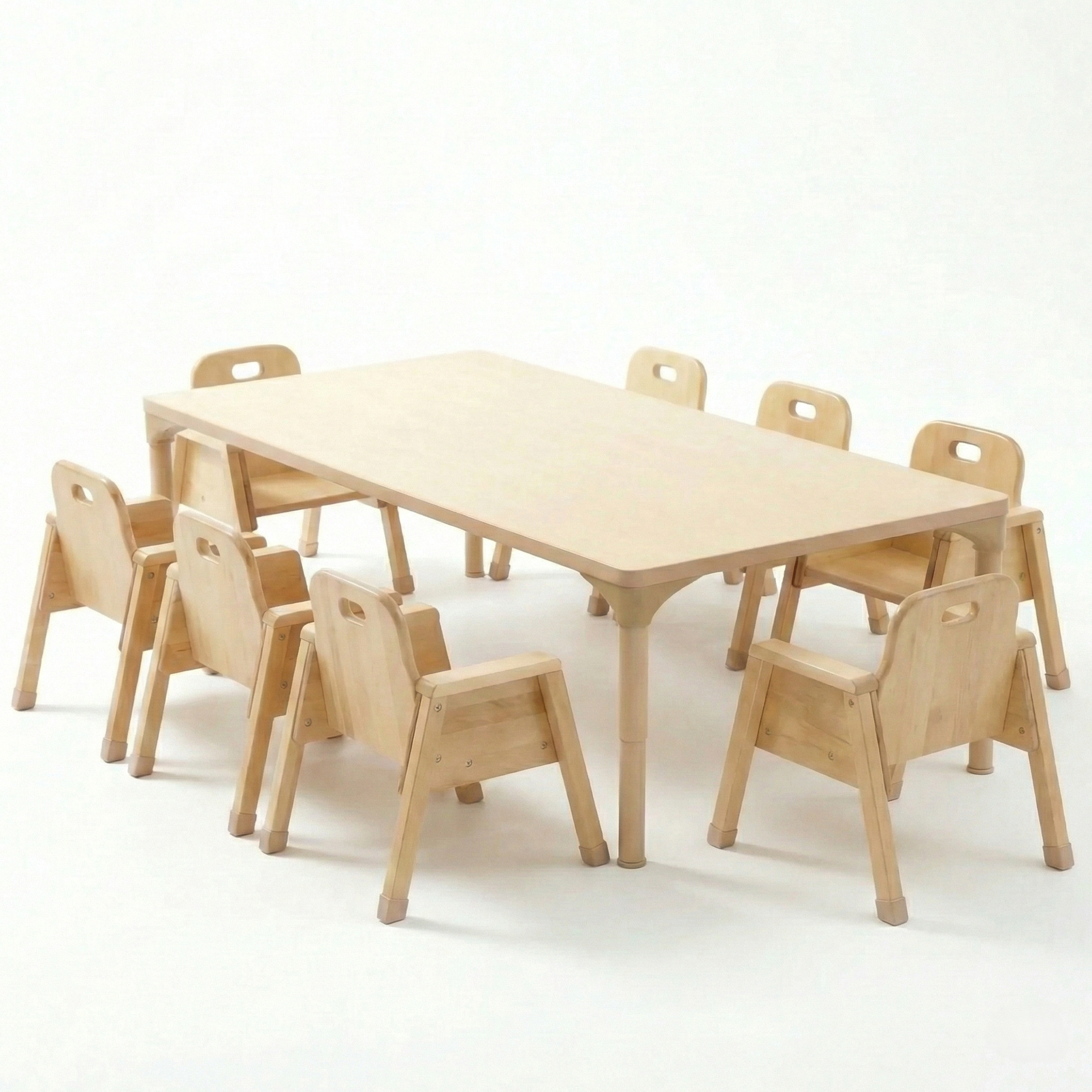 Rectangular Adjustable Kids Classroom Table – 60"×30", 17" to 25" Height
