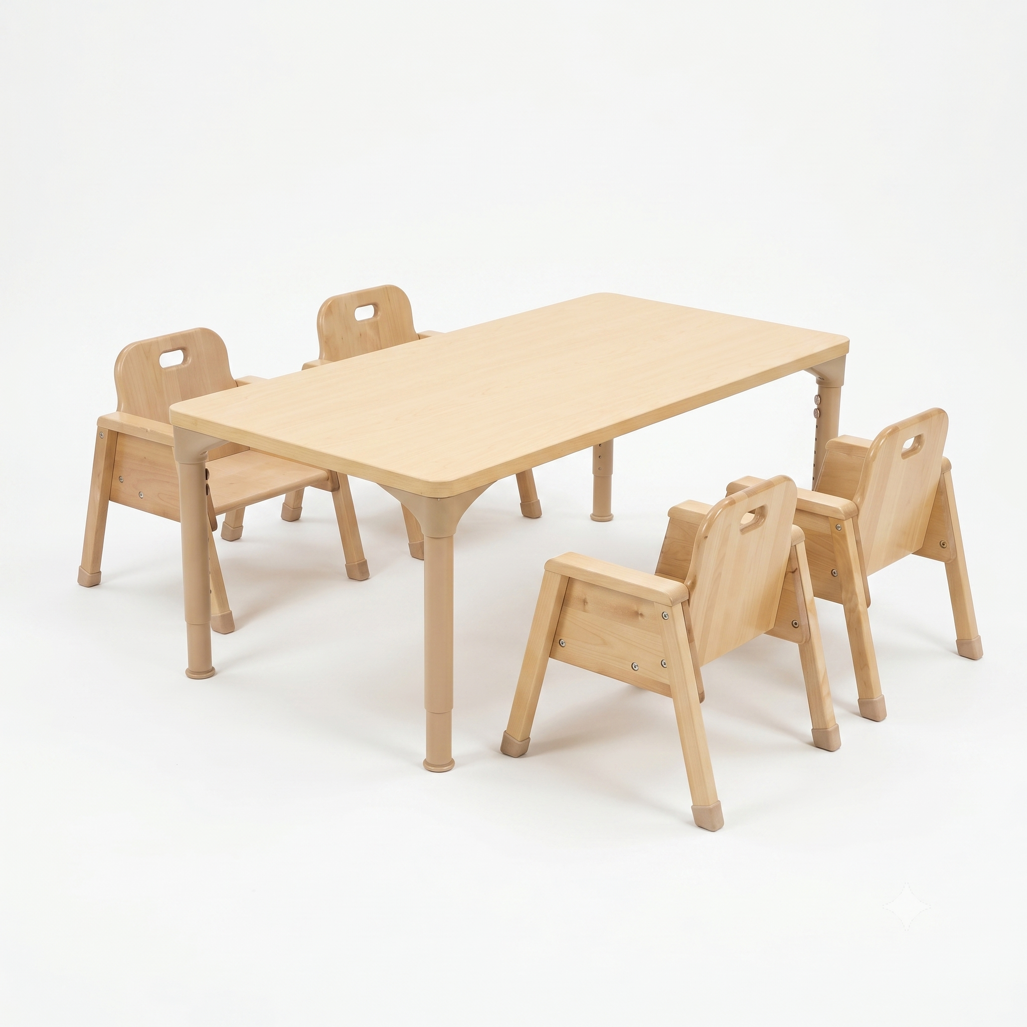 Rectangular Adjustable Kids Classroom Table – 48"×24", 13" to 17" Height