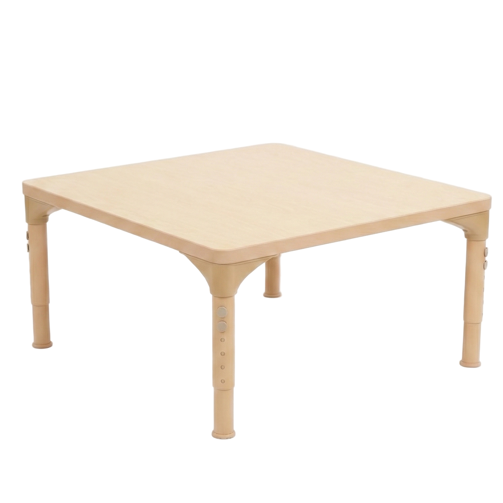 Square Adjustable Kids Classroom Table – 30"×30", 13" to 17" Height