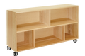 Tas Oak 2 Shelf Display Cupboard with Shelf Separators