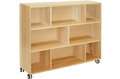 Tas Oak 3 Shelf Display Cupboard with Shelf Separators