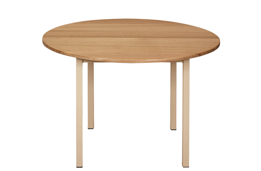 Tas Oak Hardwood Round Table: 35.4 in