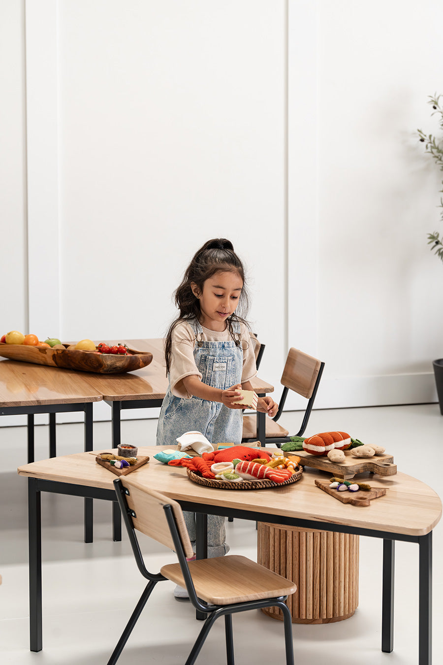 Tas Oak Hardwood Hexagonal Table