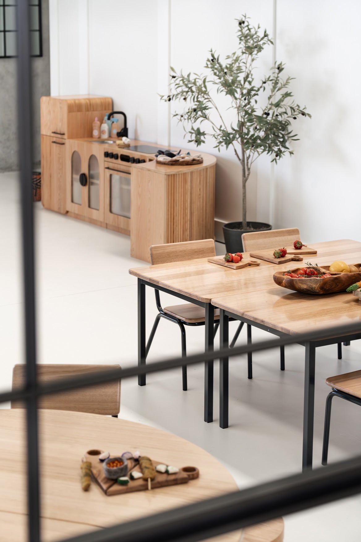 Tas Oak Hardwood Hexagonal Table