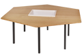 Tas Oak Hardwood Hexagonal Table With Tub