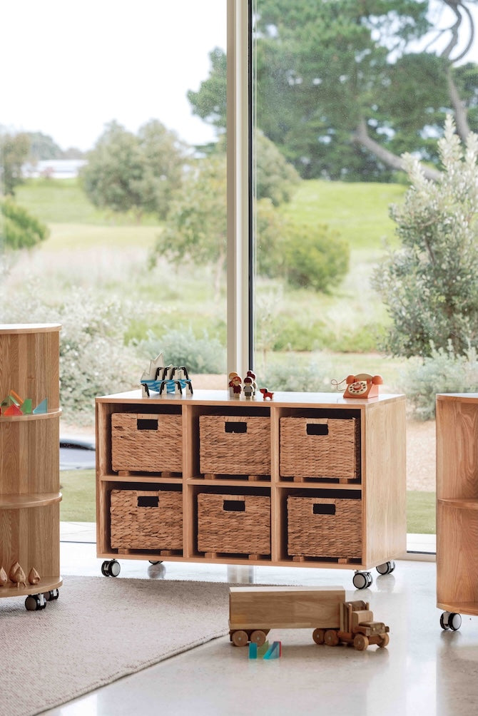 Tas Oak 6 Basket Storage Unit