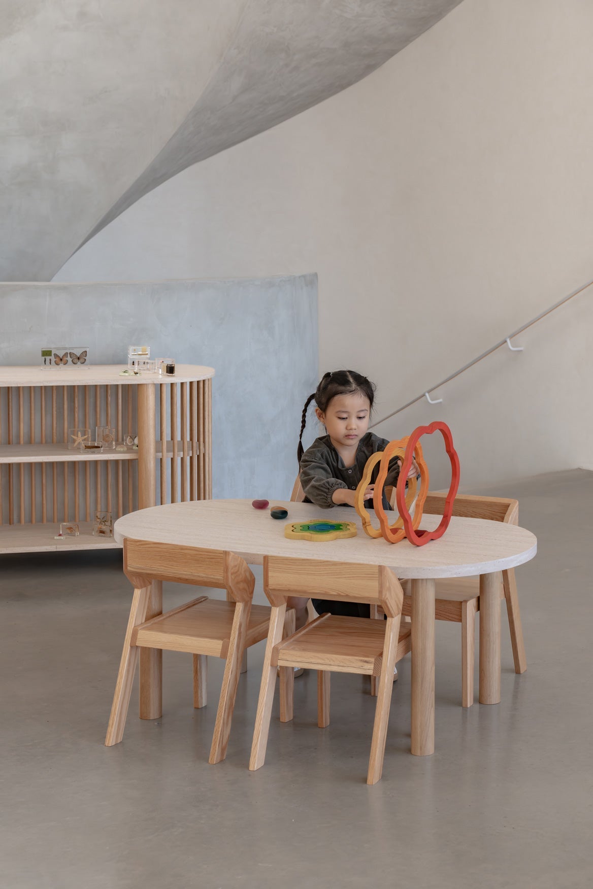 Oak Stacking Chair