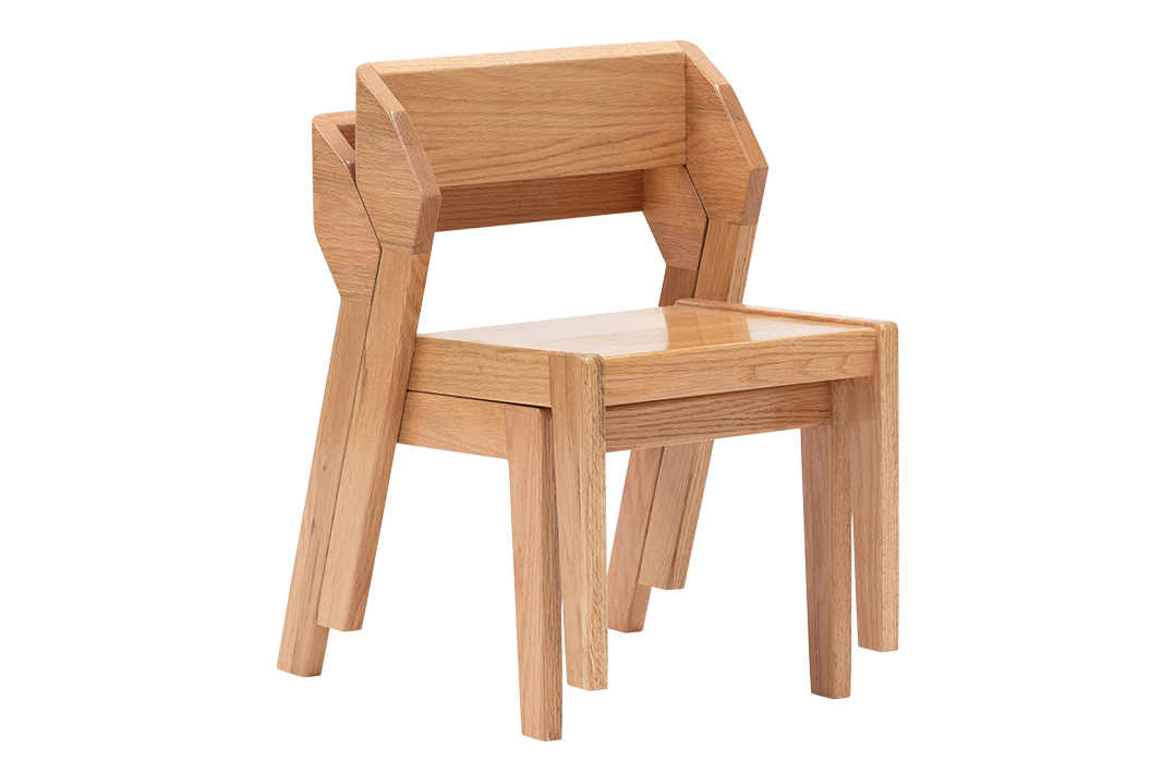 Oak Alfie Stacking Chair