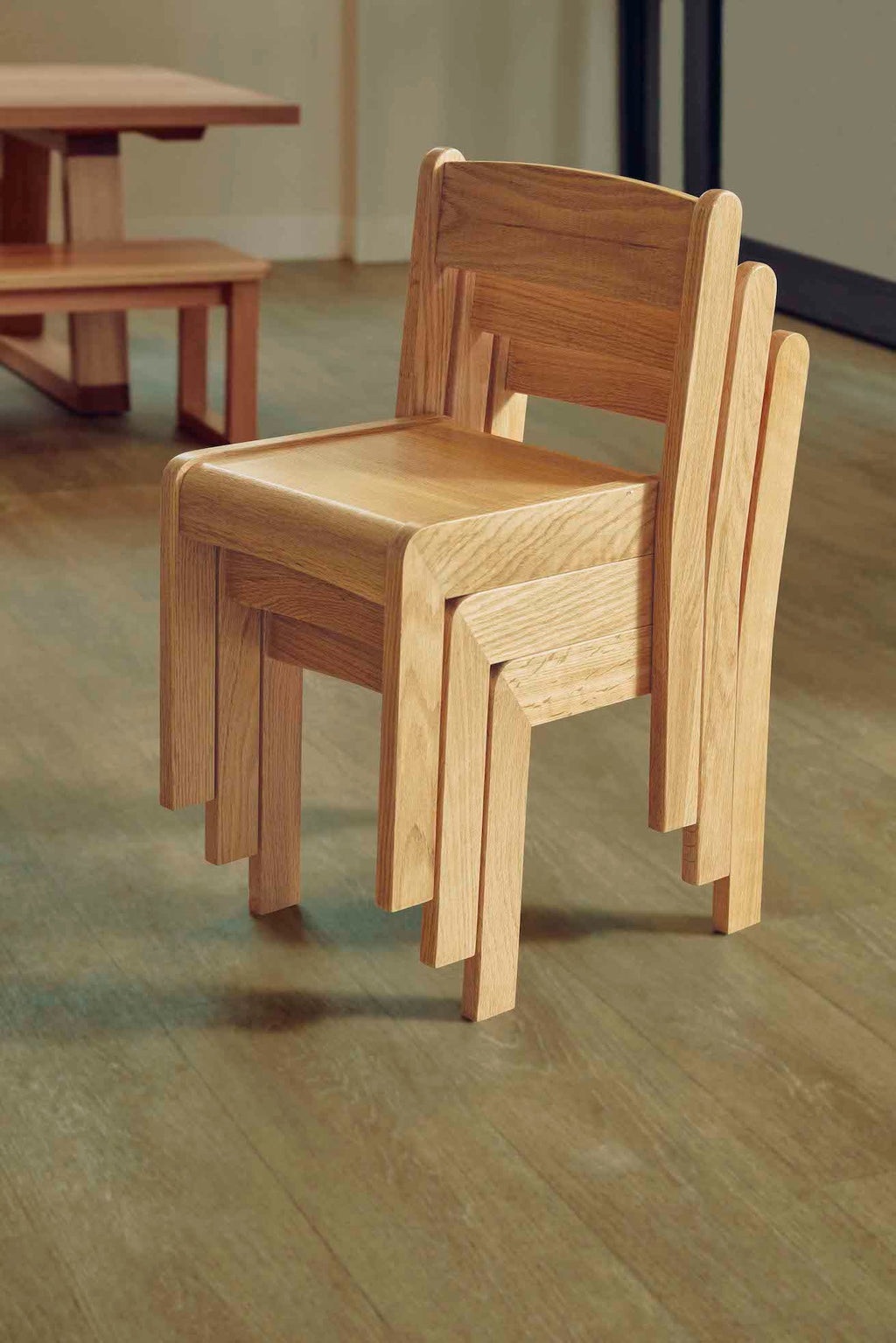 Oak Ottie Stackable Chair