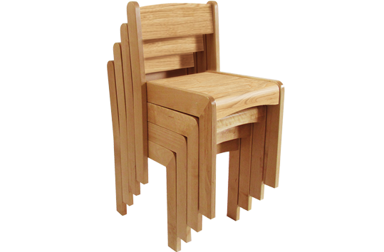 Oak Alfie Stacking Chair