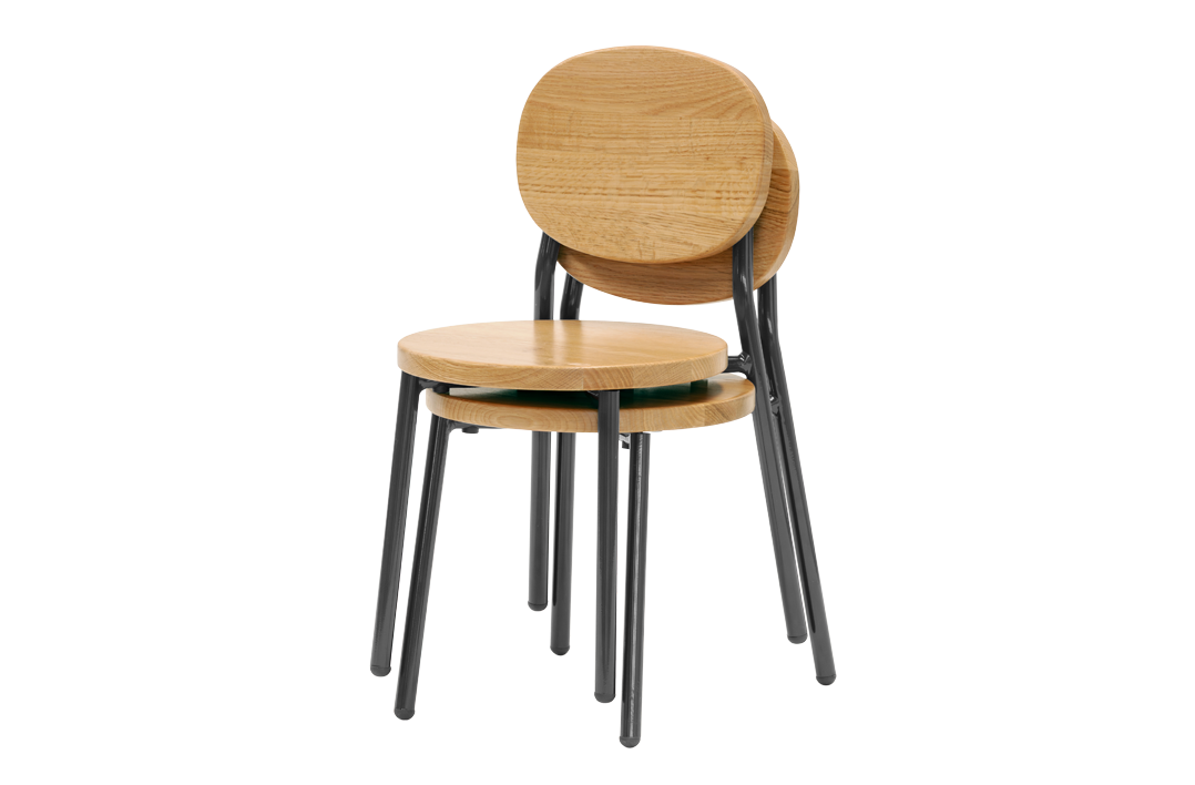 Oak Ottie Stackable Chair