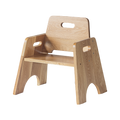 Oak Stackable Toddler Chair – White