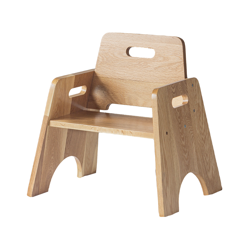 Oak Stackable Toddler Chair – White