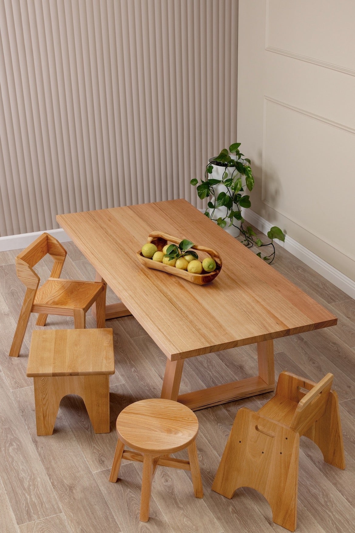 Oak Stackable Toddler Chair