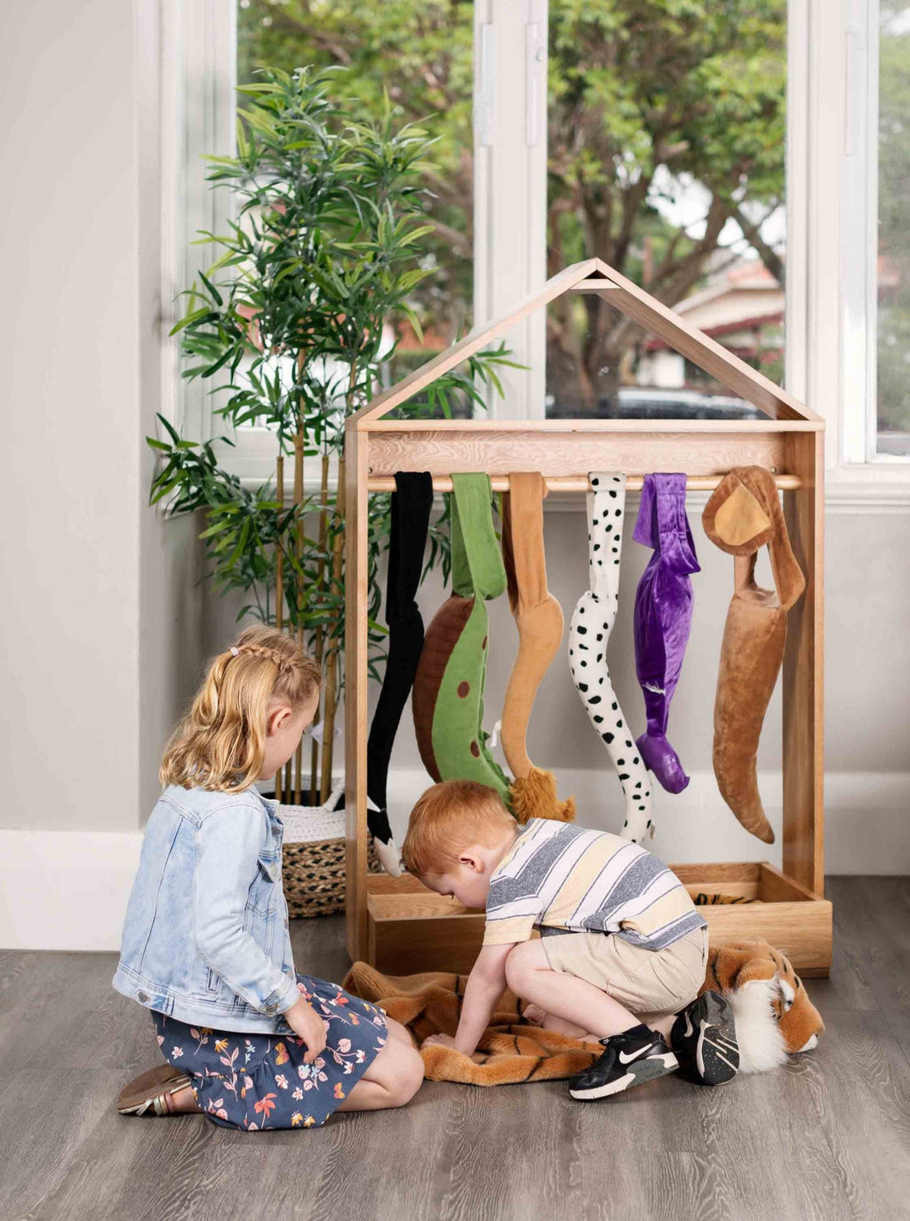 Oak Dress Up Rack
