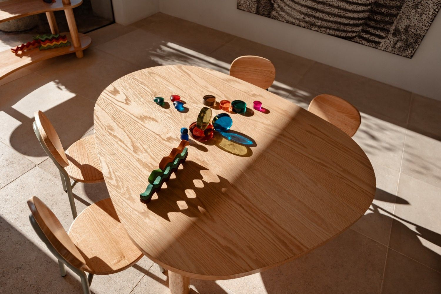Oak Leni Organic Shape Table