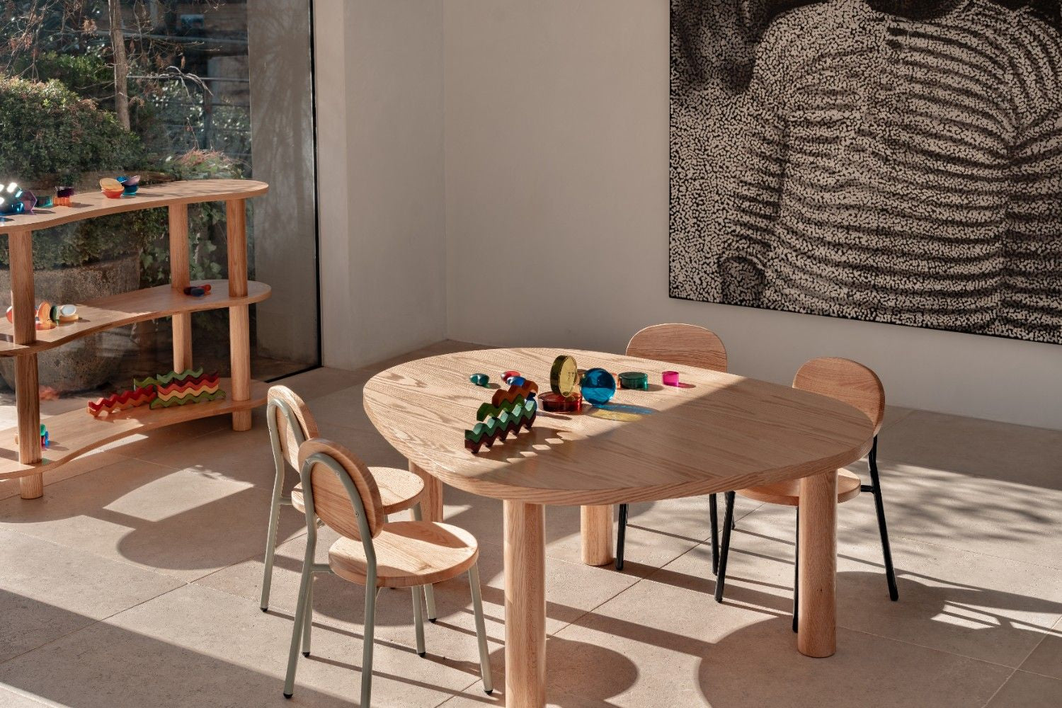 Oak Leni Organic Shape Table