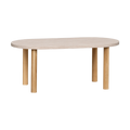 Leni Oval Travertine Table
