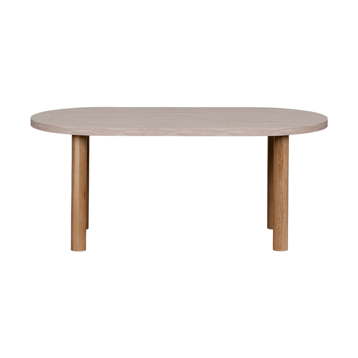 Leni Oval Travertine Table