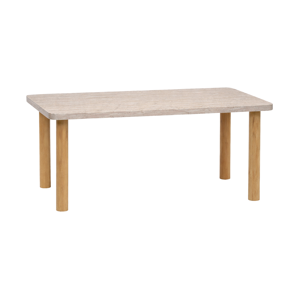 Leni Rectangle Travertine Table