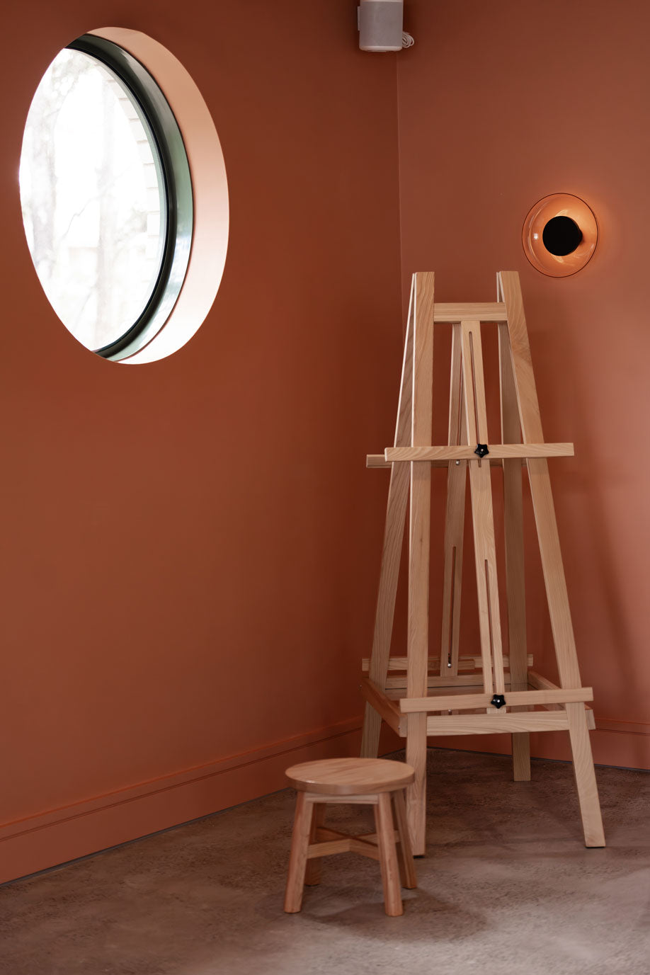 Oak Round Stool