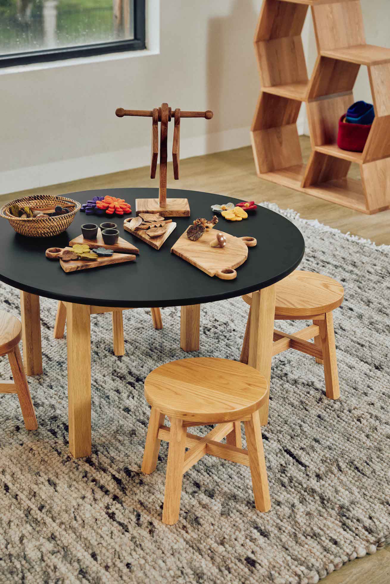Oak Round Stool