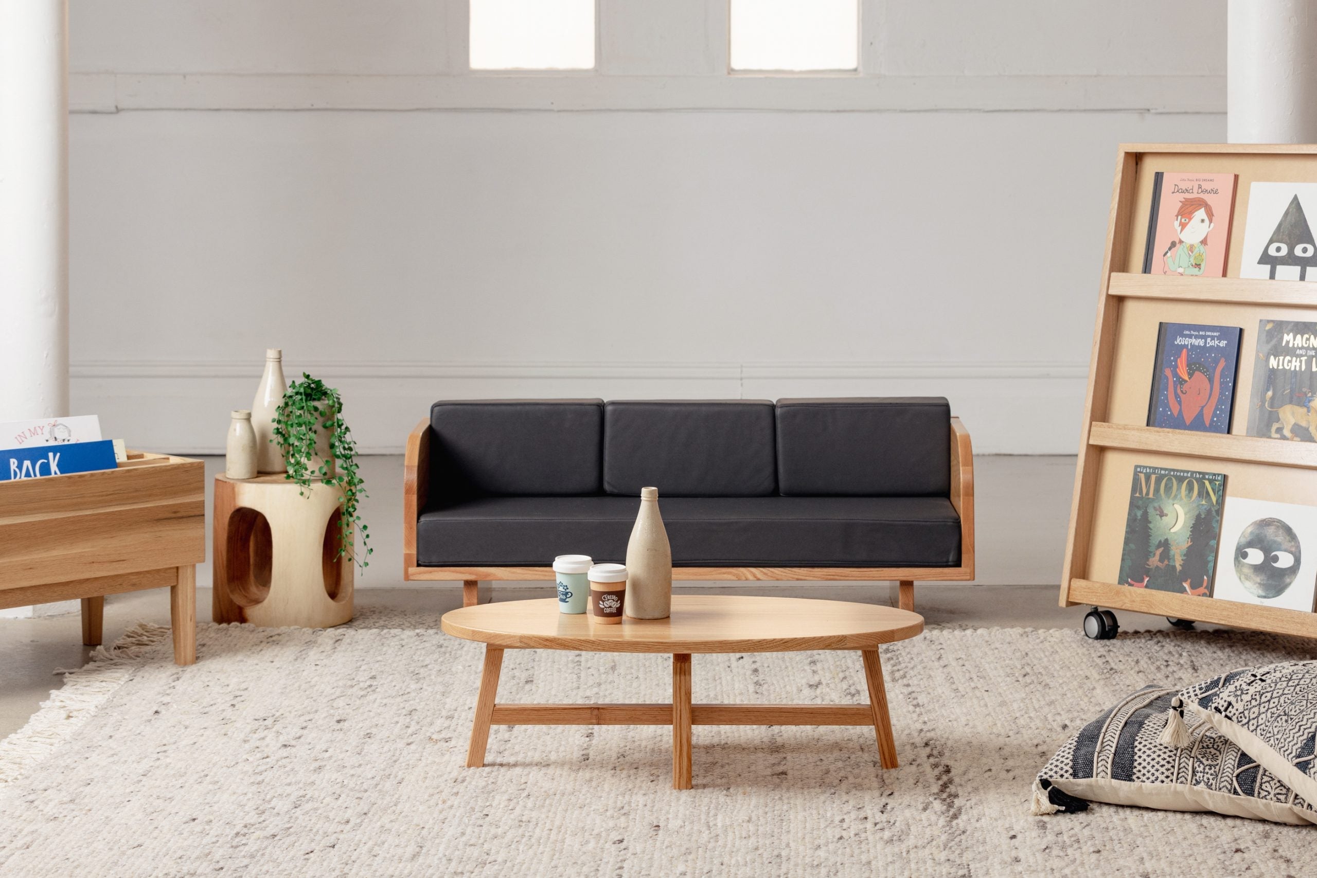 Oak Oval Coffee Table