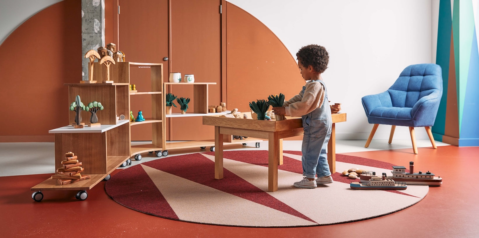 Oak Active Play & Learn Rectangle Table