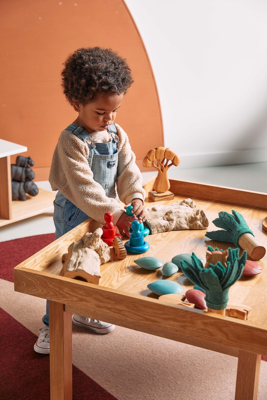 Oak Active Play & Learn Rectangle Table