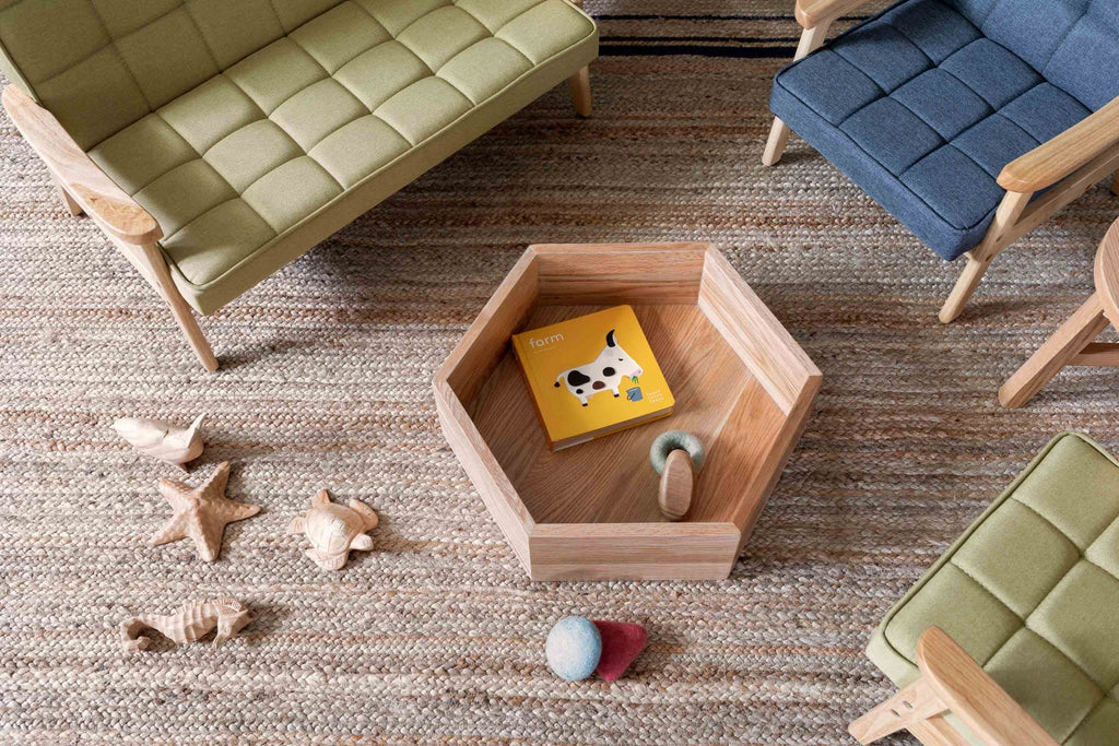 Oak Hexagon Nesting Tables