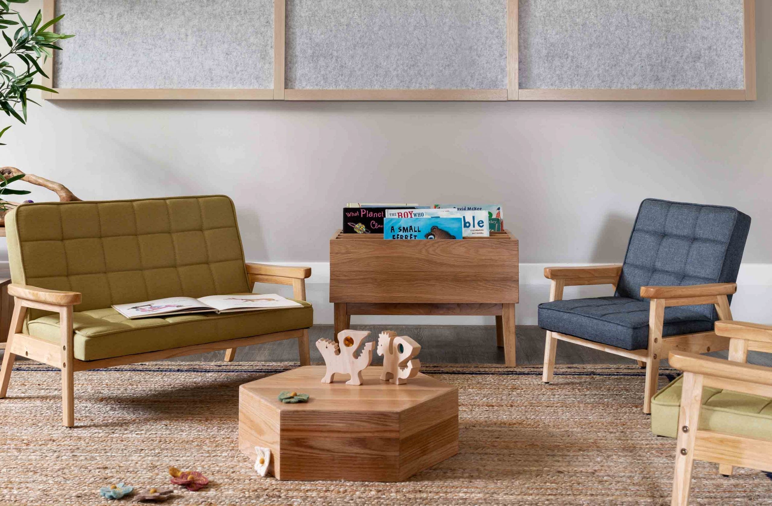 Oak Hexagon Nesting Tables