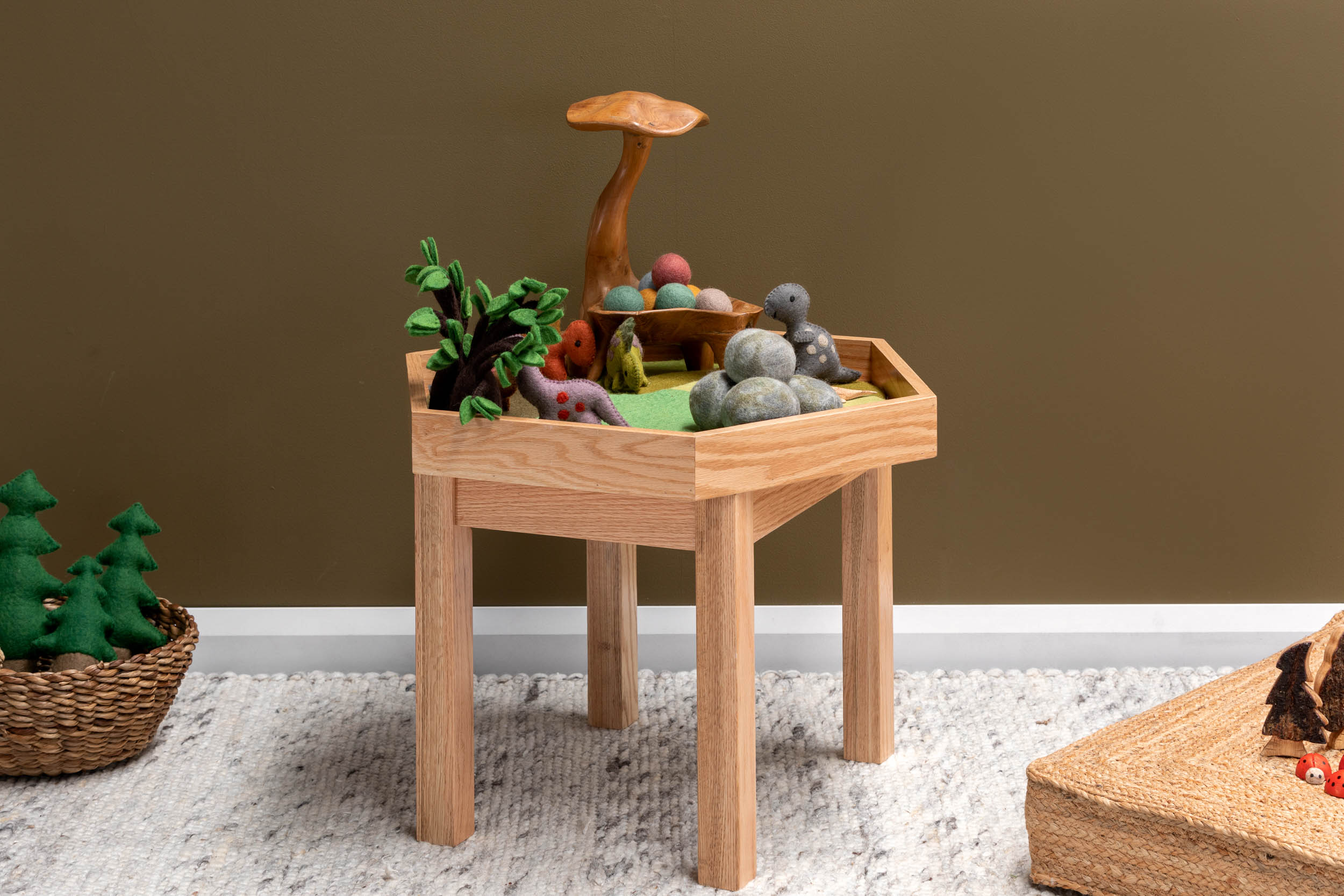 Oak Hexagon Active Play Table