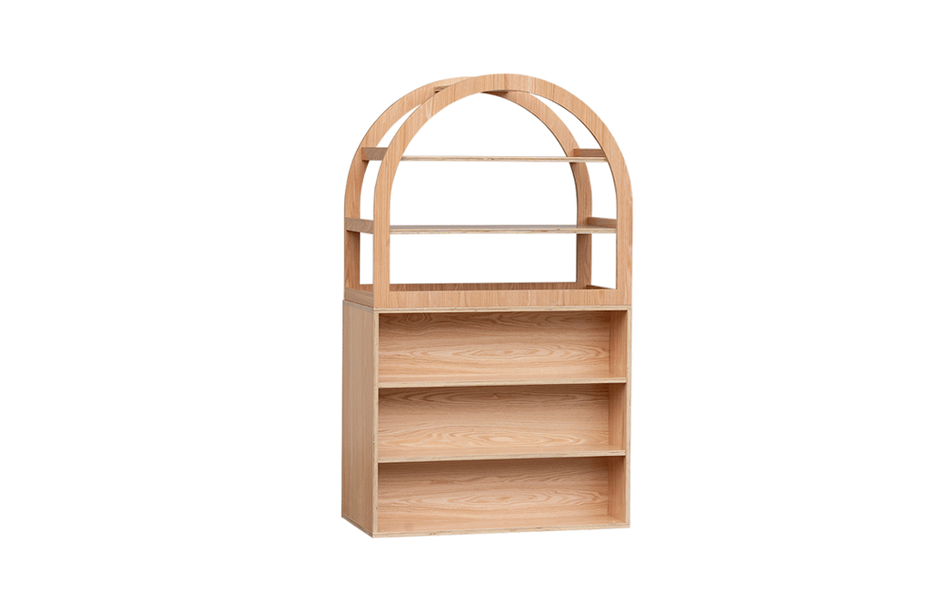 Oak Arched Cabinet Perspex