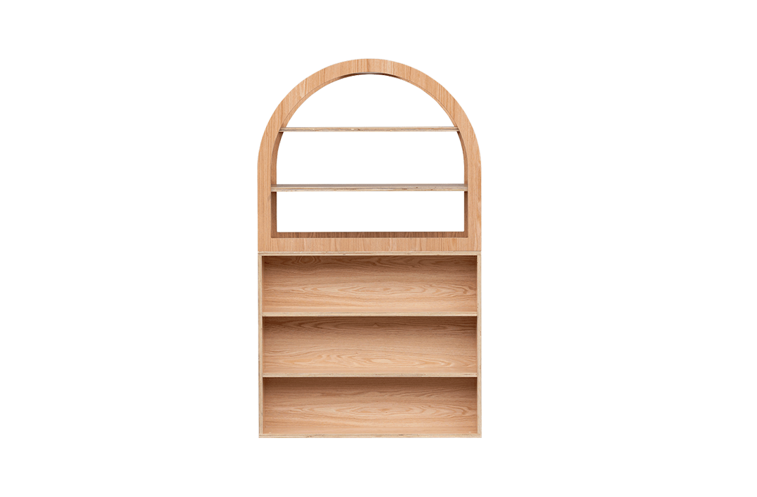 Oak Arched Cabinet Perspex