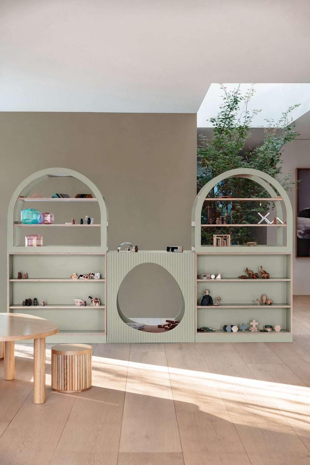 Arched Cabinet Perspex – Sage