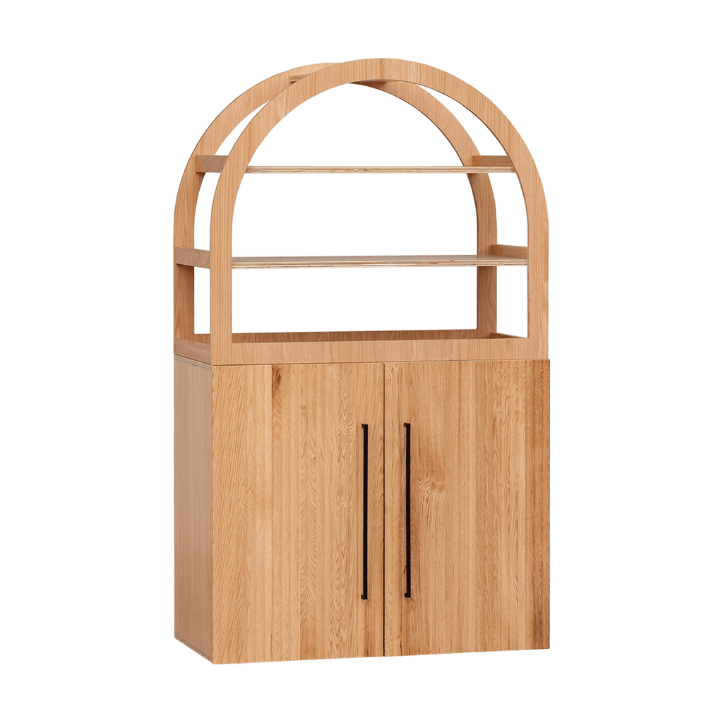 Oak Arched Cabinet