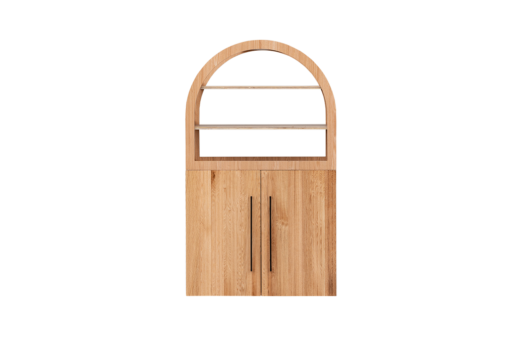 Oak Arched Cabinet
