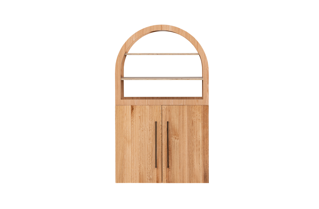 Oak Arched Cabinet