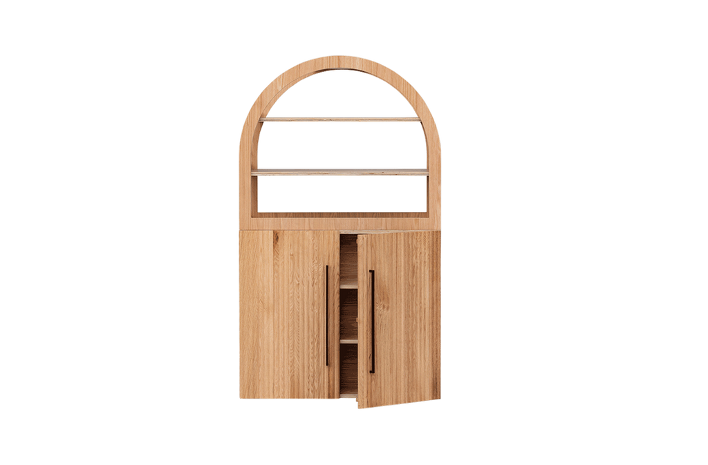 Oak Arched Cabinet