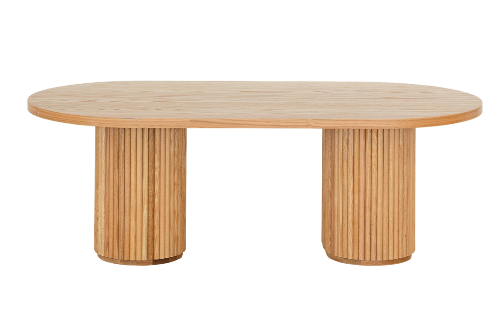 Oak Fluted Oval Table