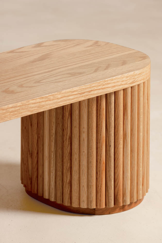 Oak Fluted Bench