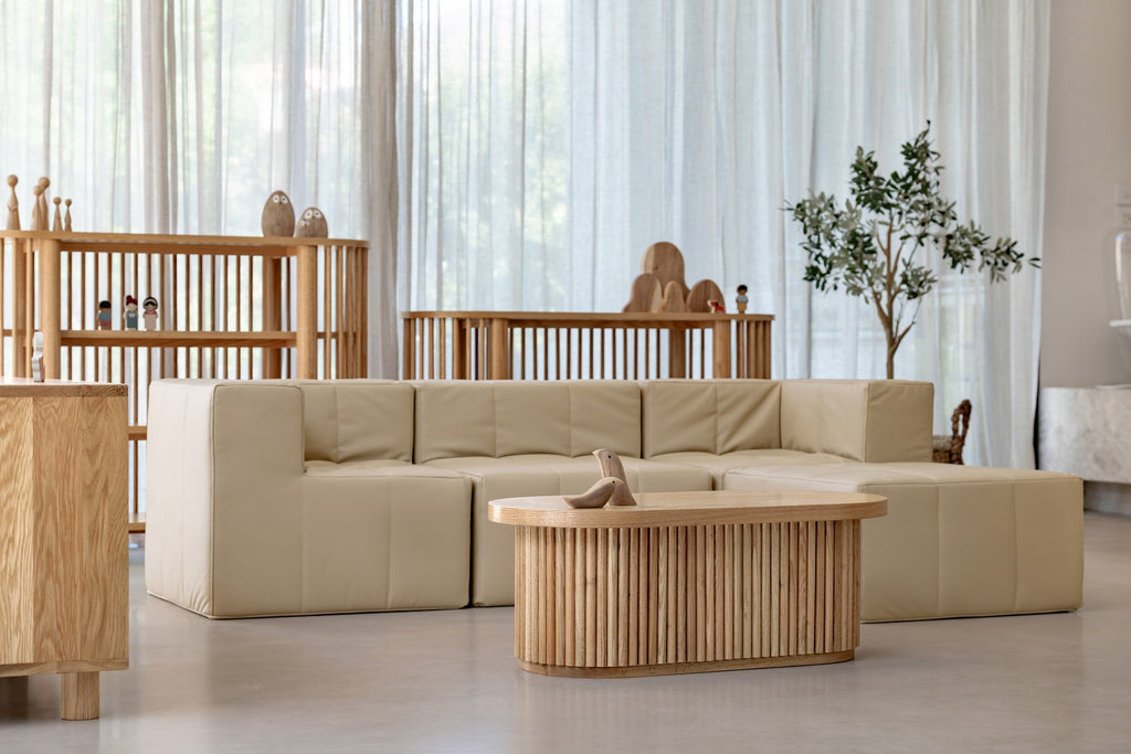 Oak Fluted Coffee Table