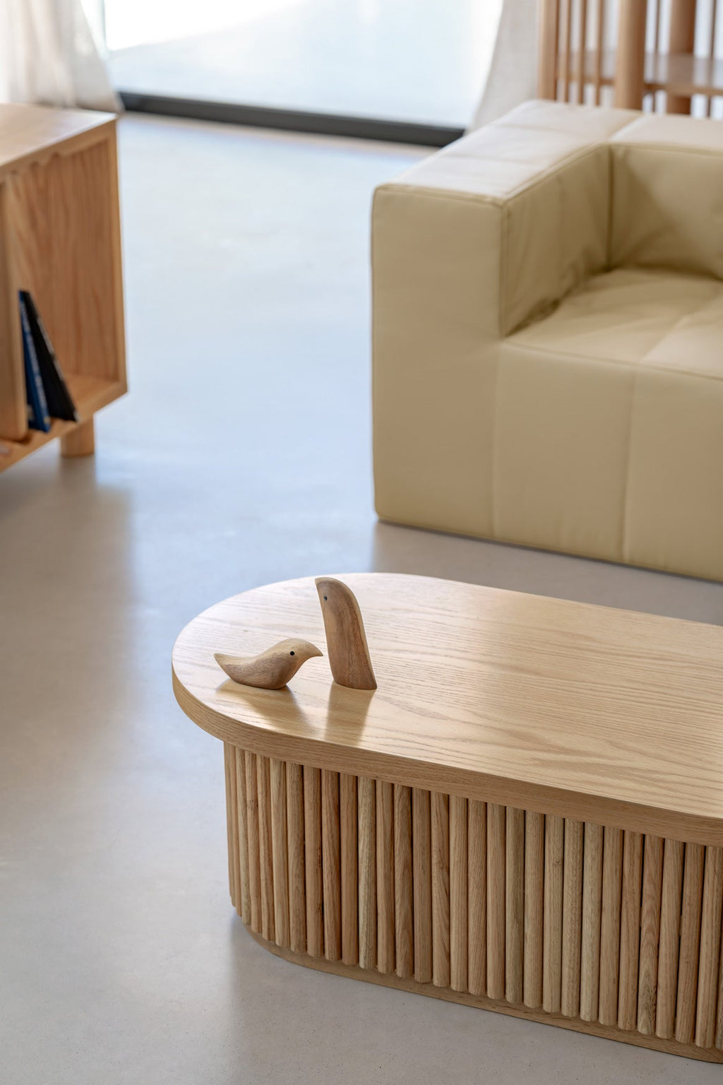 Oak Fluted Coffee Table