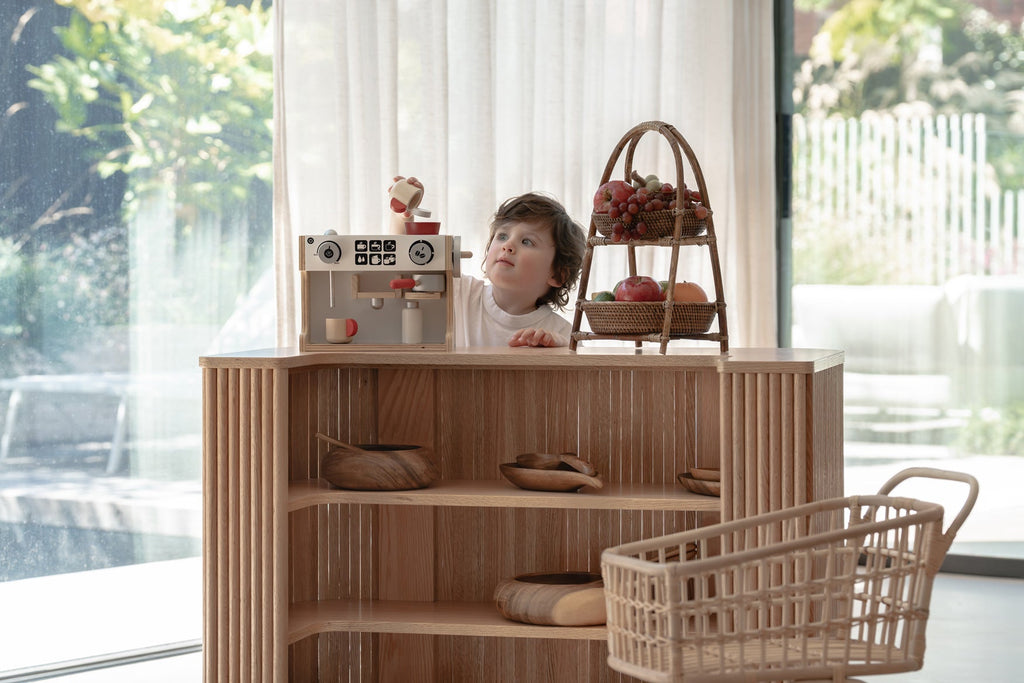 Oak Fluted Market Stand