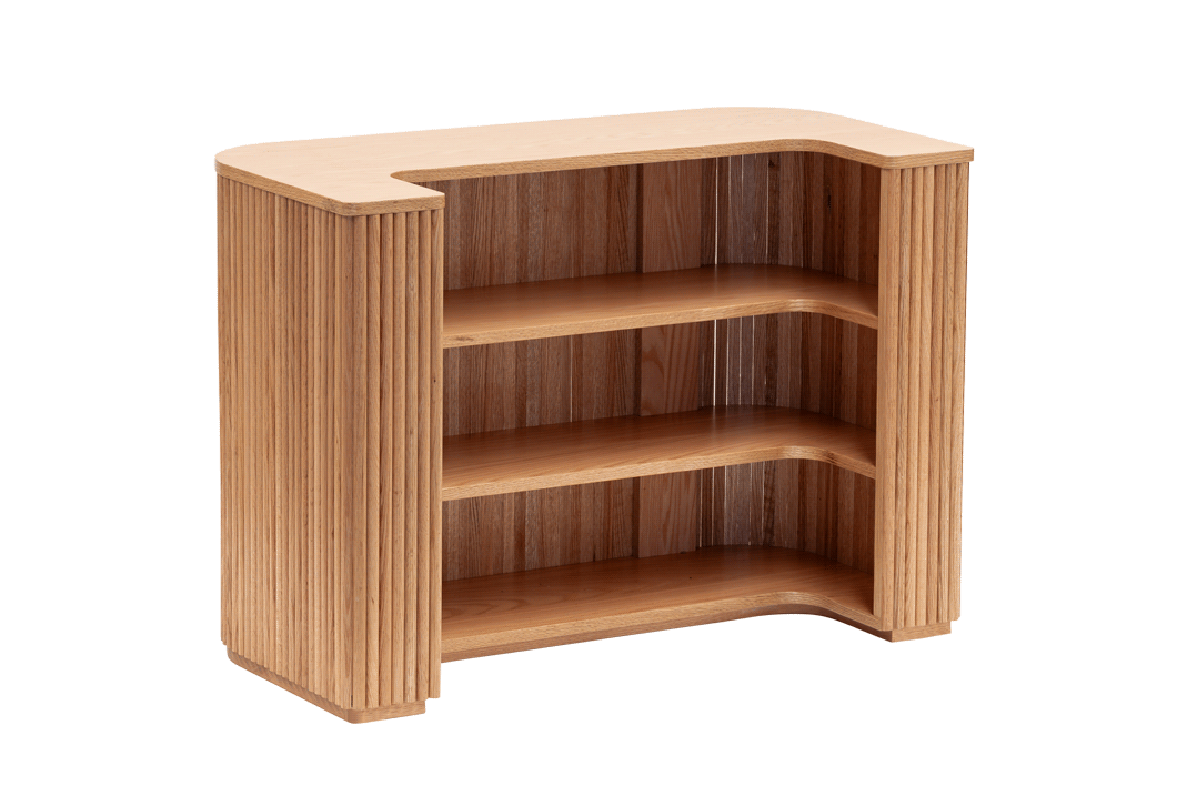 Oak Fluted Market Stand